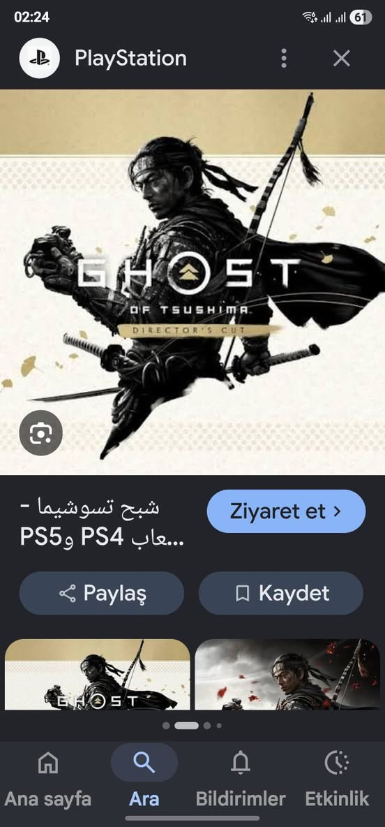 اقراص ps5 للبيع شغاله ميه بلميه خاليا من شخط 
شبح تسوشيما عربيه ( ٢٥ الف ) 
لاسف اوف اس ( ٢٥ الف ) 
انجارتد ( ٢٠ الف ) 

مكاني كركوك للتواصل واتساب فقط للمراسله 
***********
