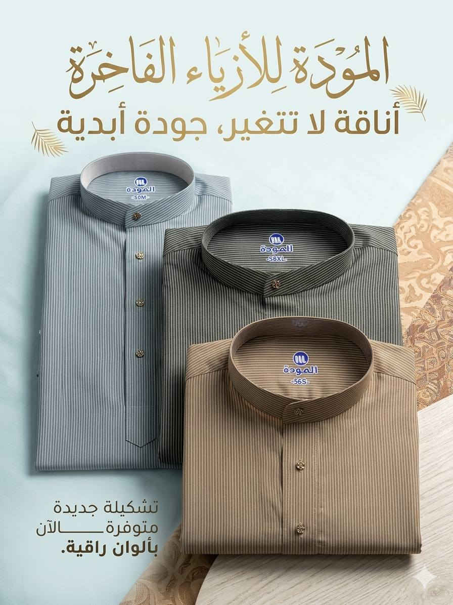 تم وصول وجبة گلابيات رجالي جديدة
الخامات قطني صيفي بارد
القياسات 56_58_60_62 كلاسك ورسمي

الاسعار : 15 الف و 12 الف) 
            (و8 الاف و 5 الاف)
العنوان الشرقاط اصبخة ***********
ويوجد توصيل لكافة مناطق الشرقاط وخارج الشرقاط.
