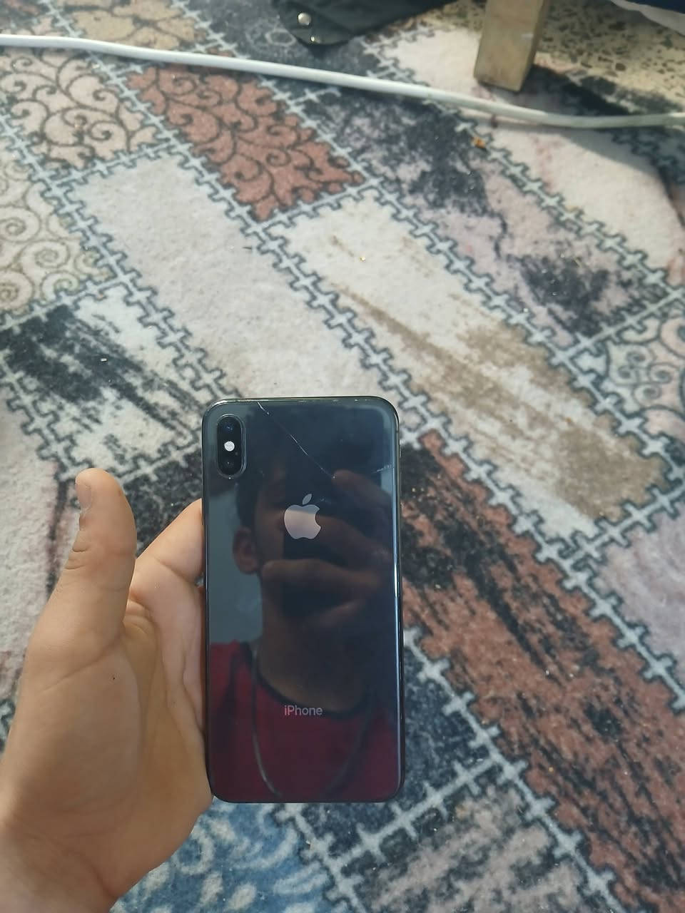 السلام عليكم ايفون للبيع اكس ماكس ذاكره 256 بطاريه 88 بدل شاشه وبي فطر بالظهر سعره 115 وبي مجال رقم الهاتف***********
