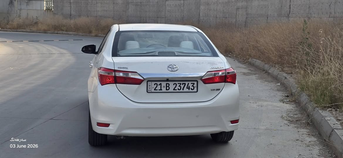 بەناوی خوای گەورە
تیوێتا کۆرۆلا مەکینە گەورە 2014 فول مواسەفات بەس سڵاید نیە ناوزەردە بەسمەیە دەرگا بەسمەیە تەبرید لەمس شاشە ئایپاد لایت زینۆن ‌سەیارەکە لە سفریەوە یەک دەستە سەنەوی تا 2030 تازەیە زۆر پاک و جایزە بۆنید و چەمەلەخی بۆیاخە  نرخی 135 ژمارە *********** ئەگر کریاریت تێلکە لەگەڵ ڕێزدا السليمانية, العراق
