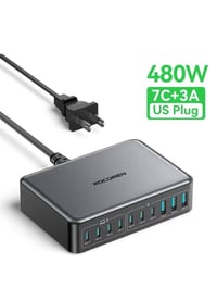 شاحن متعدد • 10 منافذ • 480 واط