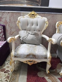 اغراض بيت نضيفه تخم تركي 8 مقاعد مع تخم جلد 7 مقاعد وكاونتر  وثلاجه فو...