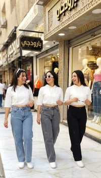 بنطال جينز نسواني • بوت كات • قالب عريض • جينز تركي • قطن • سحاب نحاس ...
