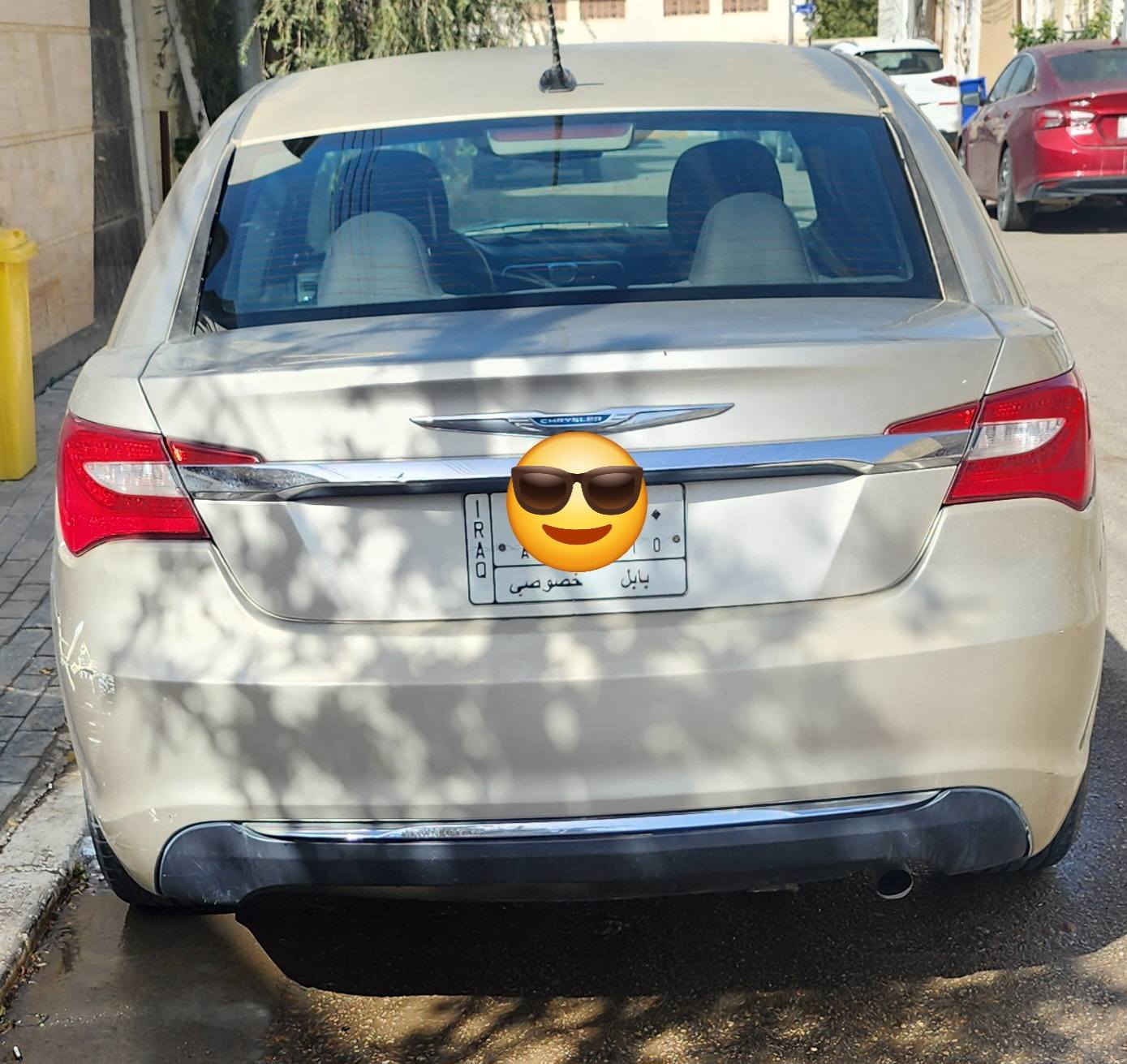 سلام عليكم
كرايسلر 200 C للبيع 
موديل 2013
محرك 2400
لايت زنون 
ماشية 95420
رقم( بابل) بأسمي تحويل ثاني يوم 
مكان السيارة ( كربلاء )
السعر 68 $
للاتصال ***********
