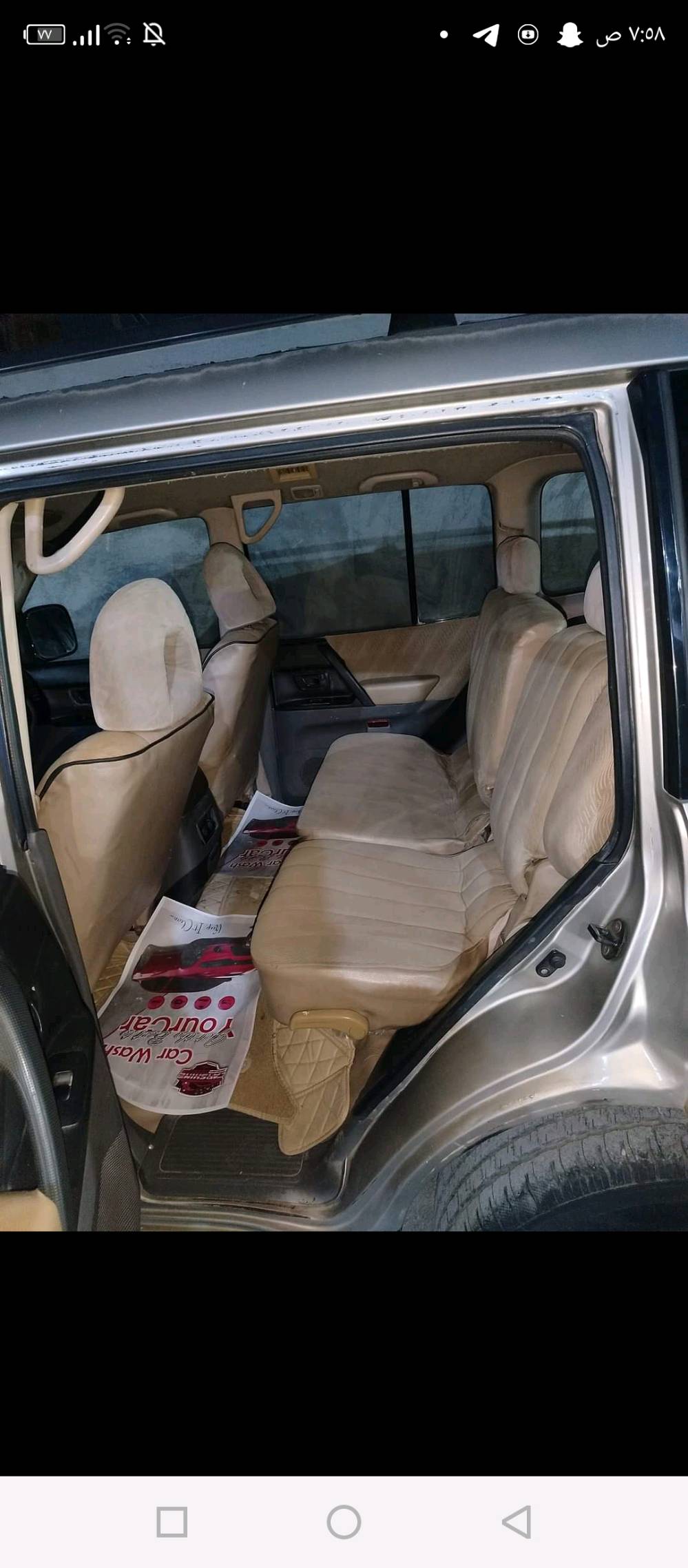 باجيرو موديل 2002رقم دولي باسمي محرك 3500 سبعه راكب ثلاث قطع تبريد مري شفط شاشه اندرويد تخم تايرات جديد فور ويل كامرة خلفية بيه جاملغ بصف السائق بدون حادث مكانهه بغداد الحسينيه السعر 85 وبيه مجال الرقم ***********