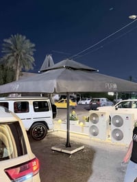 سقيفه حديد ثقيل جدا قماش تركي وتر بروف ضمان ٥ سنين مستخدمه ٦اشهر فقط ج...