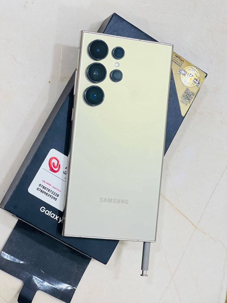 السلام عليكم
Glaxy S24 Ultra 
                    ذاكره 512
 لون تيتانيوم ضمان عين الفهد مع كيبل الجهاز الأصلي 
السعر مليون و100 وبي مجال
 للأستفسار أكثر *********** 
موجود واتساب وماسنجر
