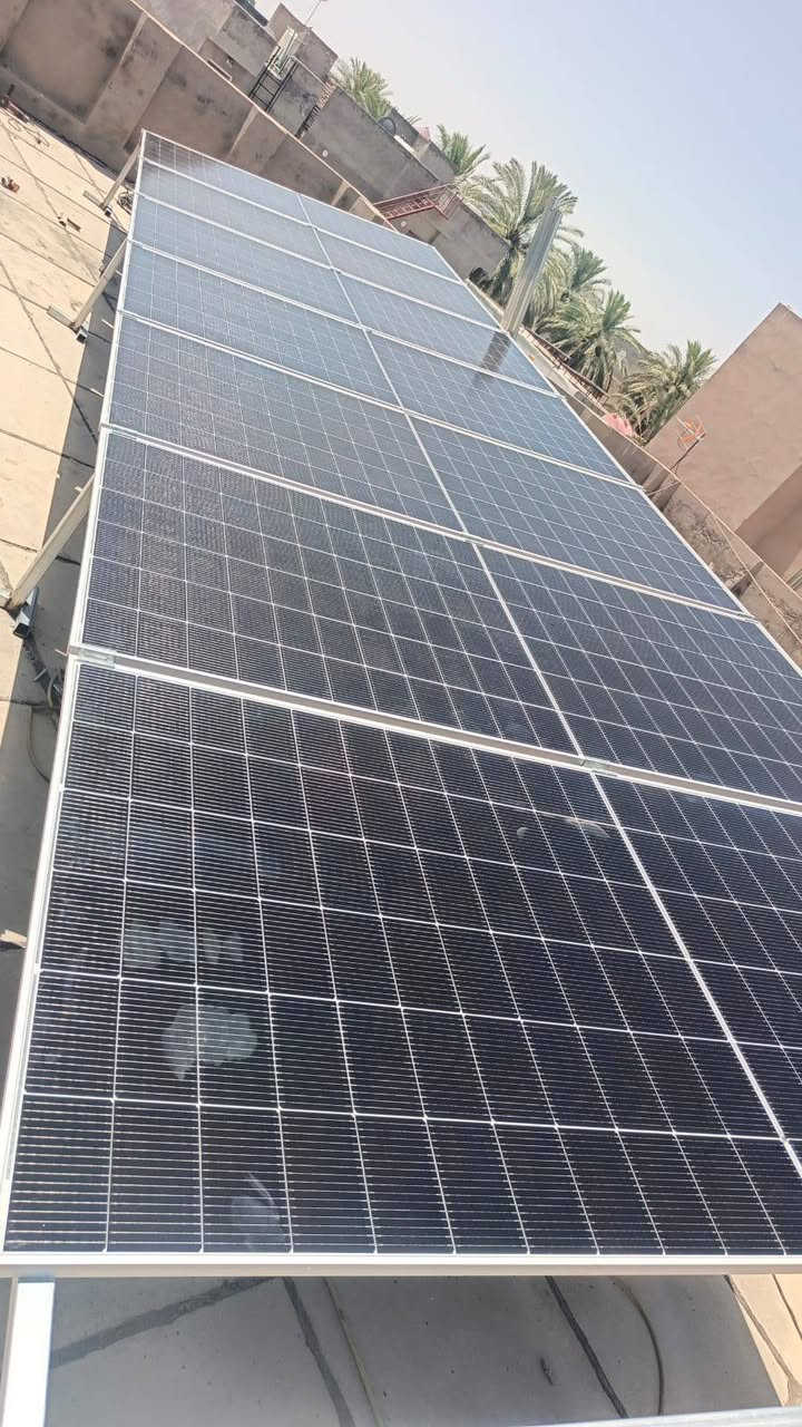 على بركة الله
تم تنصيب منظومة طاقة شمسية 16امبير
تتكون من
بطاريةبسعة 14.33KWمن شركة مارسريفا ضمان5سنوات 
وانفيرتر 6.5KWمن شركة مارسريفا ضمان3سنوات 
والالواح لونجي 615W عدد8 ضمان 12سنه 
في واسط/قضاء النعمانية
للاستفسار الاتصال أو مراسلة الارقام التالية 
***********
***********
***********
