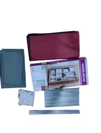 خزانة قماشية • ١٧٠×١٠٥×٤٥سم • أحمر/جوزي