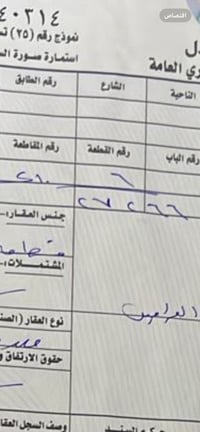 قطعة أرض • ١٠٠م • بسمي شارع ابو سمير