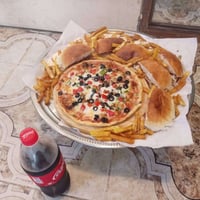بيتزا+بركر دجاج3+صاج 2+فنكر+بطل ببسي عائلي  11 الف والتوصيل مجاني  077...