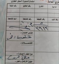 قطع أرض طابو موقع الحسينيه الراشدية شارع الحشد مساحه ١٥٠متر على ساحه ل...