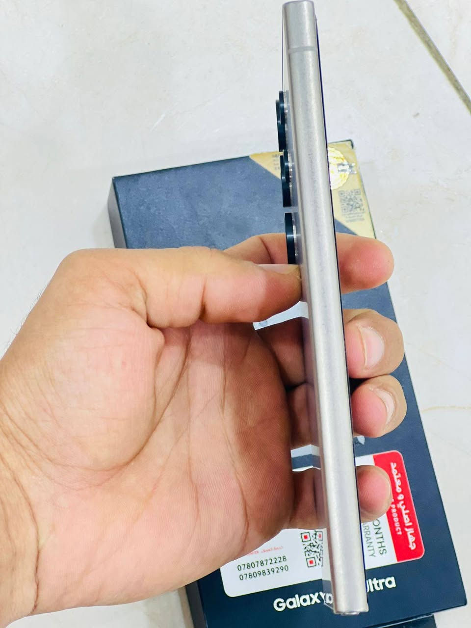 السلام عليكم
Glaxy S24 Ultra 
                    ذاكره 512
 لون تيتانيوم ضمان عين الفهد مع كيبل الجهاز الأصلي 
السعر مليون و100 وبي مجال
 للأستفسار أكثر *********** 
موجود واتساب وماسنجر
