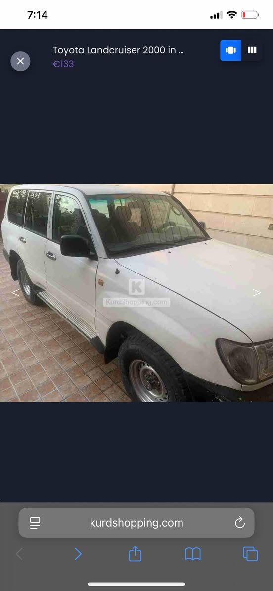 ندكروزر موديل 2000 مابيها حادث كير عادي لون ابيض مصبوغة عام  رقم اربيل  دبل تانكي بنزين
السنوية نافذة الى شهر 12 سنة 2026 

مابيها ضربة نظيفة

السعر 120 ورقة  وبيها مجال

مكاني بغداد

واتساب  ***********
