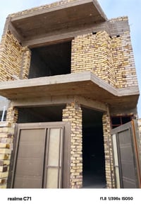 هيكل بناء درجه اولى طابقين في حي الزهراء المساحة 115واجهتها 5نزال23 غر...