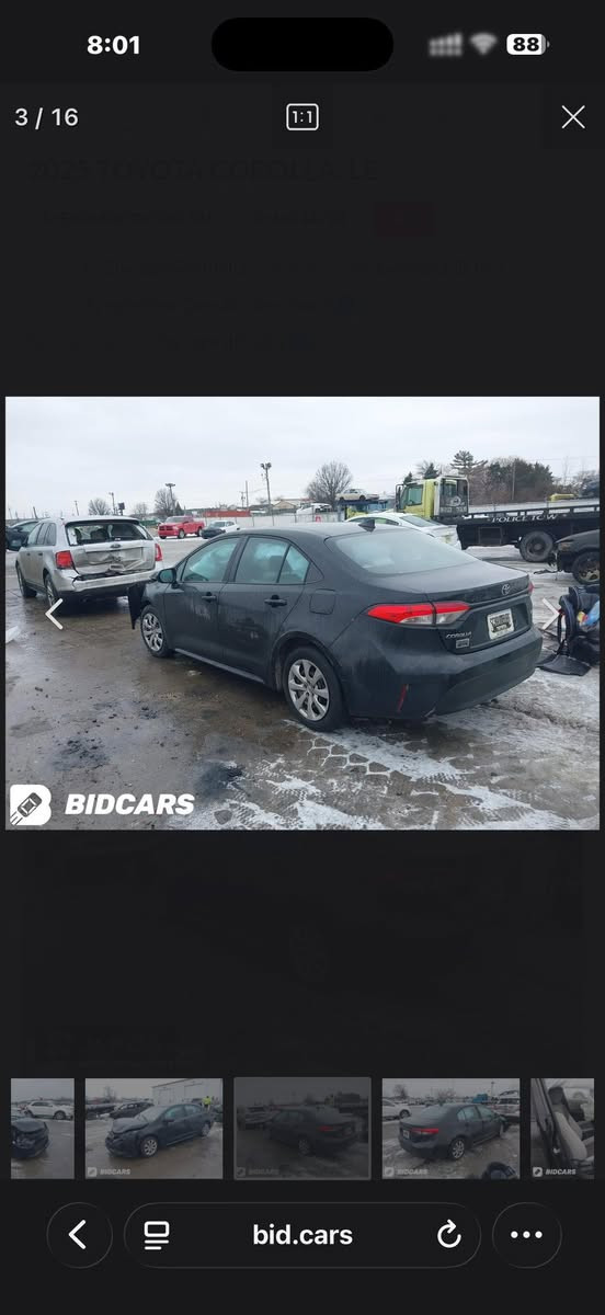 بلاش البلاش بسعر 5500$ فقط 55 ورقة وبيها مجال بسيط
كورلا 2025
كصيتها ايام الحرب من جانت الاسعار نازله بالمزاد
سعر شراء السيارة جان 3,700$
ويا عمولة المزاد وعمول التحويل صارت 4700 عليه 

موعد وصول السيارة تاريخ 26/7
نقل السيارة 2,500$
تحاسب ع فاتورة النقل واحتمال اكو ضريبة خطورة حرب تطلع بين 400-750$ كحد اعلى 
السيارة مشحونة ع الاردن ع العقبة 
يتم البيع من خلال مكتب توب وان حقك مضمون مليار بالمية 
عنوان المكتب البصرة مناوي باشا

للاستفسار
***********
***********
