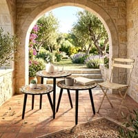 طقم طاولات استكان • طاولات متداخلة • نقوش ماندالا