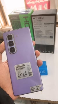 Infinix Hot 50 Pro Plus H : 256 GB Ram : 16 GB مستخدم قليل مع الملحقات...