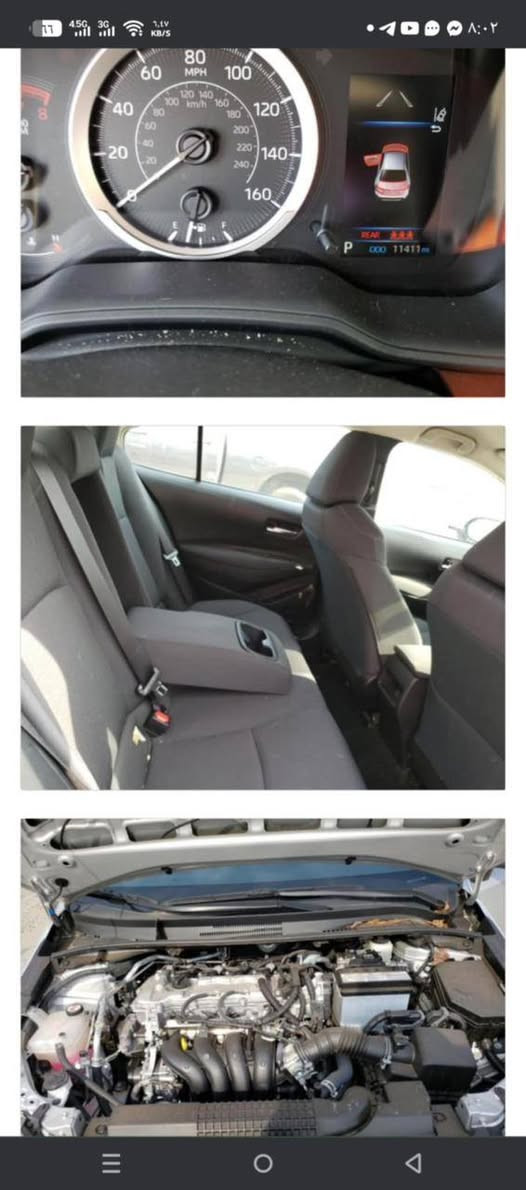 كورلا موديل 2021 وارد امريكي ماشيه 117 km حادثها جامرلغ الخلفي مرجع بارد ومضروب كلير بدون ايرباك السعر 152 رقم الهاتف ***********
