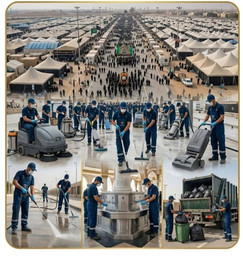 لأن خدمة المواكب شرف، ولأن النظافة أساس.. تعلن شركة العگيلي عن إطلاق خدمة التنظيف الشامل للمواكب الكبرى! ⛺✨
​فريقنا المدرب ومعداتنا الحديثة جاهزون لتولي المهمة من الألف إلى الياء (تنظيف، تعقيم، ورفع الأنقاض والنفايات). ركز أنت في الخدمة، وخلّي التنظيف علينا! 💯
​📞 للحجز والاستفسار: ***********

​#شركة_العگيلي #تنظيف_المواكب #الديوانية #خدمات_نظافة #العراق #المواكب #تنظيف_احترافي #المجموعة_القابضة #نظافة_المواكب
