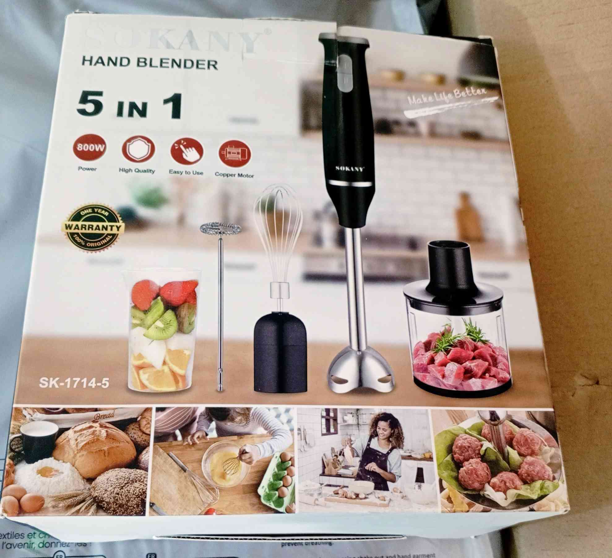 خلاط خمس قطع
مثرامة لحم وخفاقة كيك وخفاقة قهوة وهاند بلندر واناء بلاستك للخفق كل هذا بسعر بلاشش ب 30 ألف والتوصيل مجاني ❤️


**إذا كنت صاحب هذا الإعلان وتريد حذفه لأي سبب، رجاءا أرسل رسالة إلى الدعم الفني**