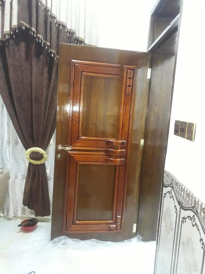 ابواب خشب تزكام درجه اولى نقشه وساده 
ونقشات بأنواعها وحسب الطلب جاوي وجام وmdf
وصبغ حسب الطلب ***********
