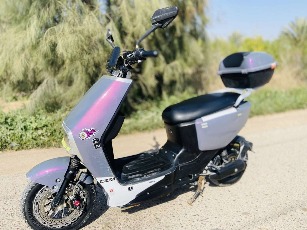 دراجة شحن سكنس
(6) بطاريات كبار دبل 🔋
موديل 2025
نضام باركينك رجوع للخلف R
جنطه
شاحن تلفون 
دراجة كاملة بدون نقص
موجود خاص أو اتصال ***********
