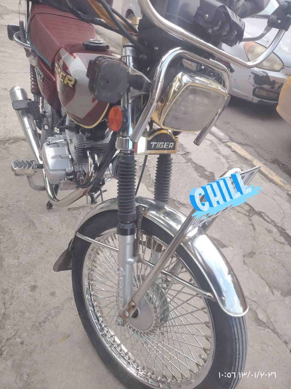 السلام عليكم ماطور تايكر للبيع تحويل فقط
مبدل دبلات سونك اصليات
مبدل تاير امامي + خلفي جديد
مبدل ويل اصلي امامي جديد
الماطور خير من الله انطيك شي تدعيلي عليه  مو باسمي الشرعي موجود ويحول فقط مايسوي وكالة
سعر 1650 وبي مجال لعيونك تواصل ***********
