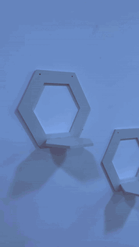 رفوف جدارية • عصرية • سداسية