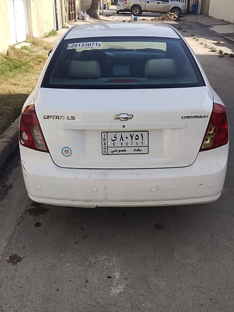 سلام عليكم سياره اوبترا موديل 2012شركه العامه الاسيارات خليجي ماشيه160كيلو  بيه قطعه صبغ شويه بدون دواخل سعر 88مكان سياره بغداد الغزاليه اي استفسار ***********
