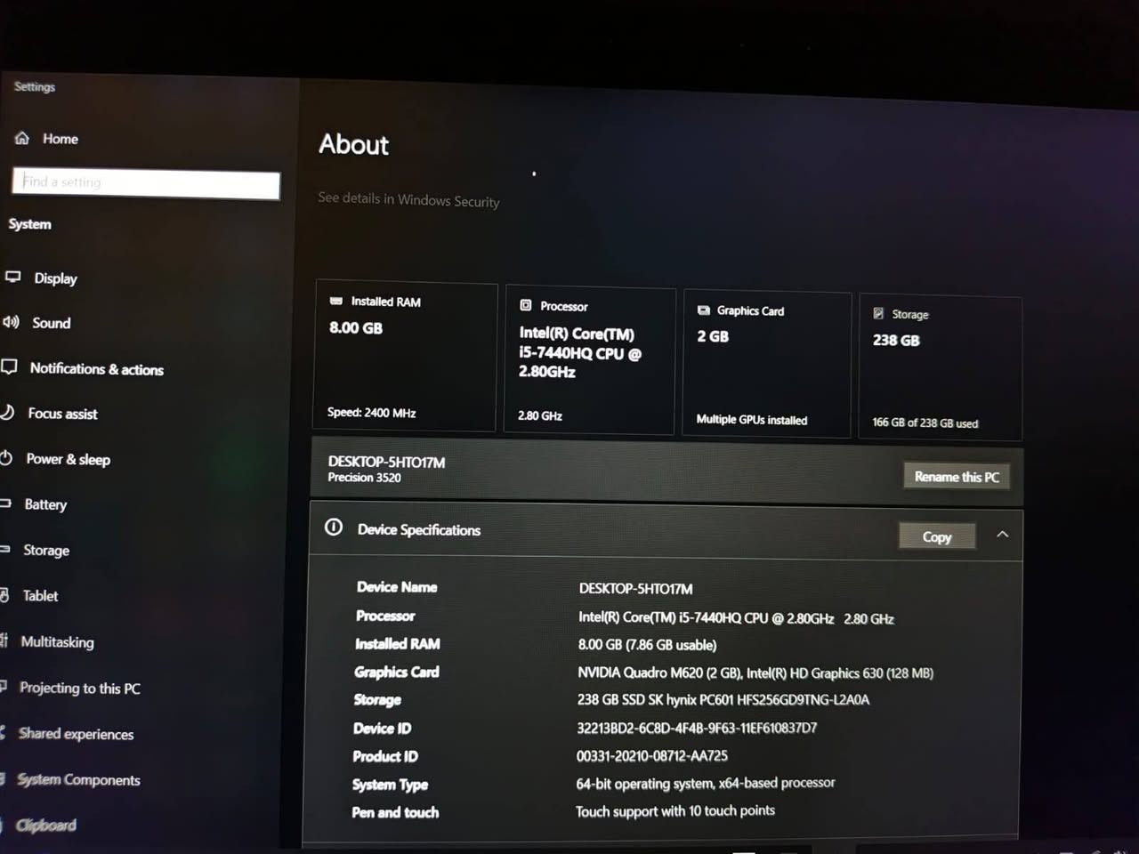 لابتوب Dell للبيع
لابتوب Dell precision 3520
شاشة 16 لمس
رام 8
هارد 256ssd
معالج i5 جيل 7
كرت الشاشة خارجي 2GB انفيديا
منفذ شحن عادي وتايب سي
باقي التفاصيل خاص
مكاني بغداد راشدية الحسينية 
واتساب ***********
