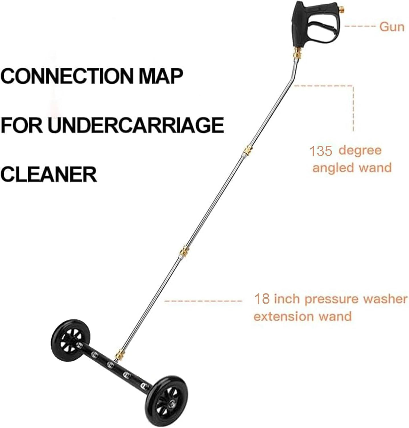 أداة الغسل الاحترافية اللي تجمع بين القوة، السرعة، والدقة بفضل تصميمها الذكي بعجلات قوية ورشاشات متعددة الاتجاهات، حتى تقدر توصل لأصعب الأماكن بسهولة.
أداة مصممة لتوصيلها بغسالة ضغط عالية لتنظيف الأجزاء السفلية من المركبات أو الأسطح المسطحة مثل الممرات والأرصفة والسجاد ورش الحدائق.

- طقم منظف سفلي للسيارة بضغط عالٍ مزدوج الوظيفة. 

- مصمم لتنظيف الأوساخ المتراكمة تحت المركبات والأتربة والزيوت. 

- منظف هيكل سفلي مزدوج الوظائف لغسالات الضغط العالي.

- يتيح عملية تنظيف الجزء السفلي من السيارة بسهولة وفعالية، بالإضافة إلى استخدامه كمكنسة مياه لتنظيف الأسطح مثل الممرات والباحات. 

- يتميز بفلتر مياه داخلي لمنع انسداد الفوهة. 

- تصميم عملي يسهل الاستخدام دون الحاجة للانحناء. 

- يحتوي على فوهات قابلة للإزالة والتنظيف بسهولة.

- يحتوي على وظيفتين في جهاز واحد: منظف سفلي للمركبات ومكنسة مائية للأسطح.  

- يتضمن عصا تمديد مستقيمة وعصا بزاوية 90 درجة لتسهيل الوصول إلى أسفل السيارة.  

- نطاق الضغط الموصى به هو 2500 PSI أو أعلى للحصول على أفضل النتائج.  

- مصمم لتنظيف الأوساخ والحطام والملوثات النفطية بسرعة وسهولة من أسفل السيارات والشاحنات والممرات.  

الميزات والفوائد
. وظيفة مزدوجة: يمكن التبديل بين وضع منظف الهيكل السفلي ووضع مكنسة المياه ببساطة عن طريق سحب صامولة القارن المحوري.

. تنظيف فعال: مزود بـ 4 فوهات مروحة بدرجة 25 أو 65 درجة (حسب الطراز) لتغطية منطقة واسعة وضغط يصل إلى 4000 رطل لكل بوصة مربعة لإزالة الأوساخ والملح والزيوت والحطام بشكل فعال.

. سهولة الاستخدام: يتضمن عجلات متينة ومرنة لسهولة المناورة تحت المركبات، وعصي تمديد (مستقيمة ومنحنية بزاوية) للوصول إلى المناطق التي يصعب الوصول إليها دون الحاجة للزحف تحت السيارة.

. توافق واسع: يستخدم موصلات سريعة 1/4 بوصة قياسية، مما يجعله متوافقًا مع معظم غسالات الضغط التي تعمل بالغاز والكهرباء (يوصى بضغط عمل لا يقل عن 1500 PSI).

. جودة المواد: مصنوع من مواد متينة مثل الستانلس ستيل والنحاس لضمان مقاومة الصدأ والتآكل.

- هذا الملحق مثالي لأصحاب السيارات والشاحنات وسيارات الدفع الرباعي والقوارب الذين يرغبون في الحفاظ على نظافة وحماية الجزء السفلي من مركباتهم من التآكل الناتج عن الأوساخ والملح. 

الابعاد : الطول 39cm ‘ العرض 12cm
السعر 38توصيل مجاني 
الرقم***********
