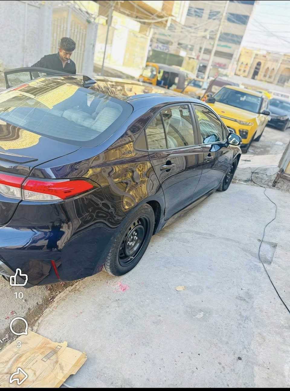 كورلا 2021 فئة SE محرك 2000 كير 10 نمر cvt
السياره معوقين بغداد باقيلهه سنه ونص تصير حرة 

وكالة عامة بالسياره مضمونه

حادث السياره بأمريكا جاملغ وبنيد

وبالعراق صار بيهه ٣ قطع صبغ كلير 

سياره جاهزه

ماشيه 80 الف فقط

مواصفات السياره

تحكمات ستيرن فول

رادارات 

مثبت سرعة

شفتات ستيرن رياضي

مكاني بغداد حي اور ***********

السعر 133 وبيهه مجال انشاءلله
