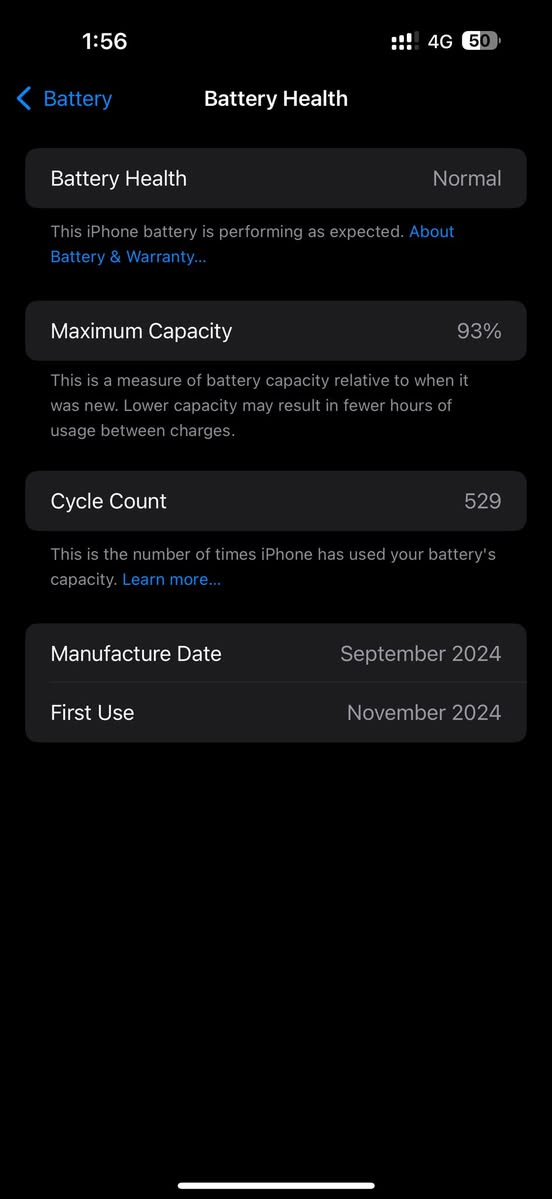 ايفون 16 برو ماكس شرق اوسط وكالة
اللون المُميز تيتانيوم
ذاكرة 256
بطارية: 93
غراضة و كارتونته كاملة
بالاضافة ويا+راس شحن اصلي من ماستر+2 كفرات اصلية +3 لزكات مضلله انطيكياهن وي الجهاز.
مشتري من شركة ماستر بغداد و الوصل و الضمان موجود لمدة سنتين.
مكفول كفاله عامه من  كلشي شخط ما بي
مراوس ب ايفون 17 برو ماكس و نتفق على الفرق
الموقع:النجف الاشرف
الرقم: ***********
