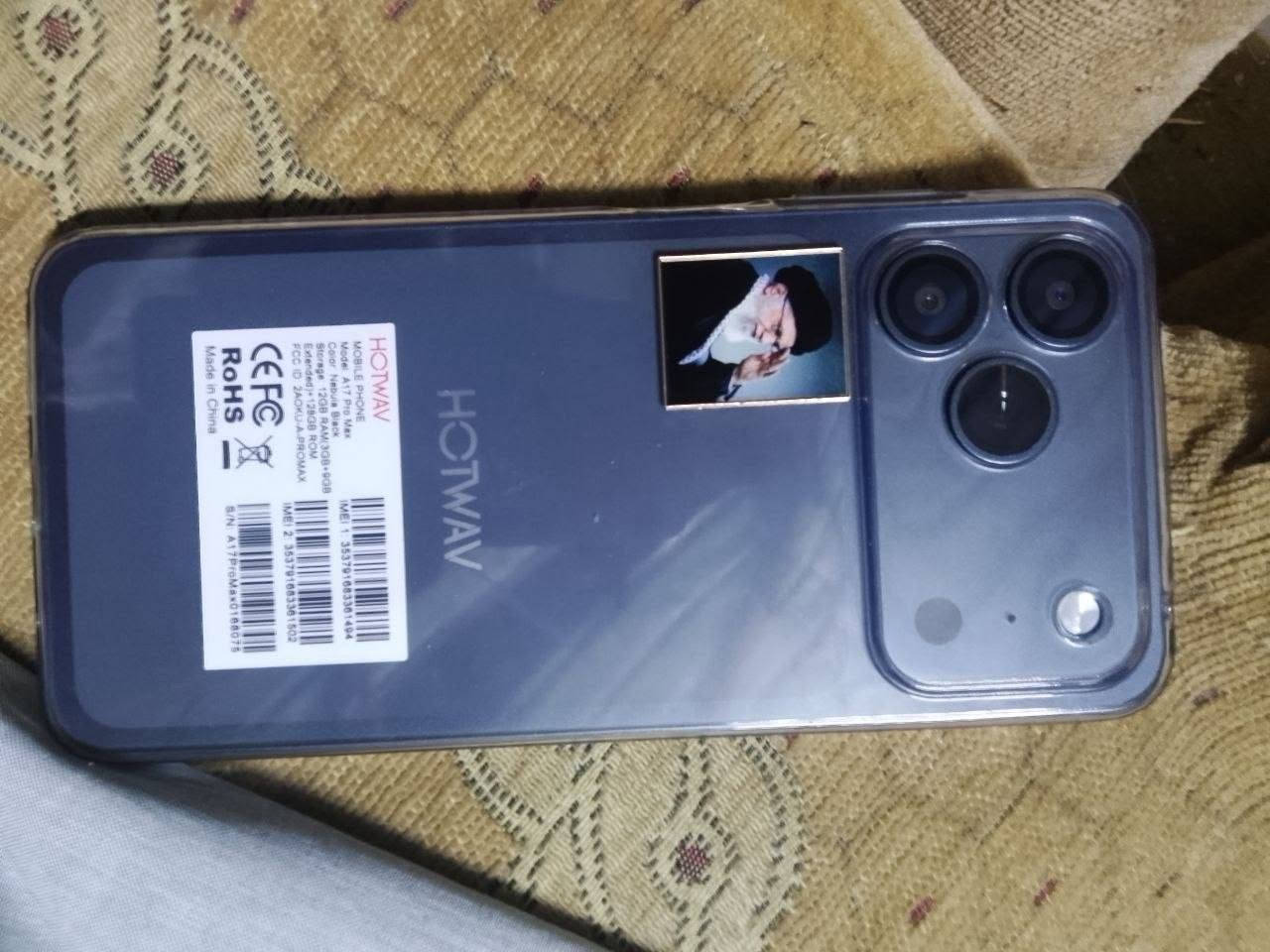 السلام عليكم جهاز جديد البارحه فاتحه من كارتونه السعر 250 وبي مجال *********** 
HOTWAV A17 Pro Max       الاسم
ذاكره 128 
عنواني بغداد حي رئاسه مال عبيدي
