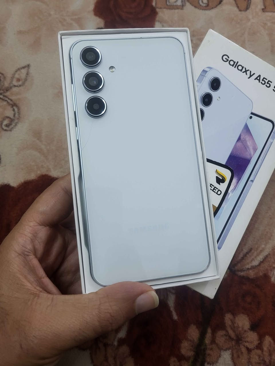 سامسونج a55  فايف جي

اخو الجديد فقط شخط زغير بالضهر

شرق اوسط دبل شريحه 

ذاكره 256 رام 16

معالج عملاق 1480 اكسينوس

شاشه سوبر اوملد بصمه بالشاشه

دبل سبيكر ستيريو 

بطاريه  5000

كامل غراضه النجف, العراق


**إذا كنت صاحب هذا الإعلان وتريد حذفه لأي سبب، رجاءا أرسل رسالة إلى الدعم الفني**