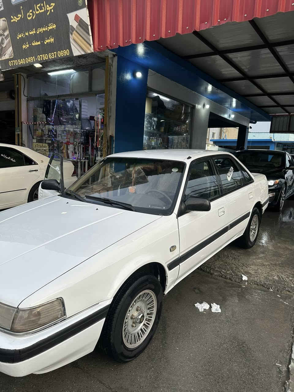 مازدا  مۆدیل1990
رەقەم هەولێر
٨ بەخ
٤ جام کارەبا
٤ ویل و تایەی لۆک
سەیارەکە ناو کارتۆنە
بێ دەحم و لێدراو
سەنەوی بەسەر چووە
بۆیاخ ١ پارچەو ٤ پەلەی بچوک
گێر و مەکینە بەشەرت
نرخی ٤٤ و تۆزێک محامەلە
شوێن رانیە
***********
