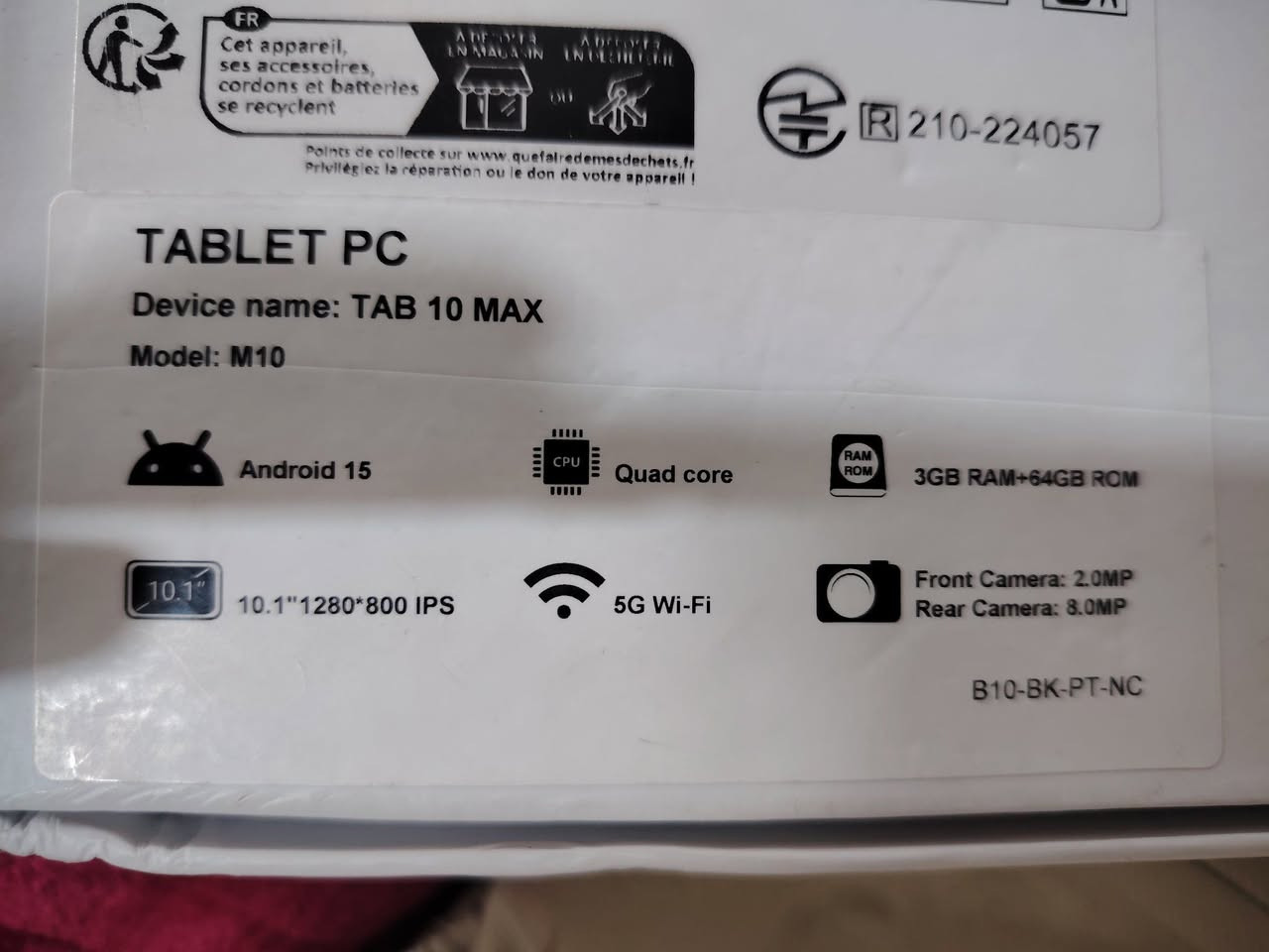 ايباد جديد لوك ..مع كل ملحقاته غير مستخدم
ذاكره 64 اندرويد 15 الاحدث .. 5G  حجم الشاشه 10.1 ✅ السعر 85 قفل قطعهه جدبده


**إذا كنت صاحب هذا الإعلان وتريد حذفه لأي سبب، رجاءا أرسل رسالة إلى الدعم الفني**