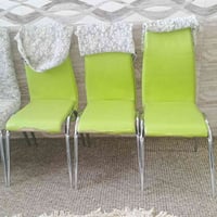 4 كراسي استيل • خشب مدوشم • جلد