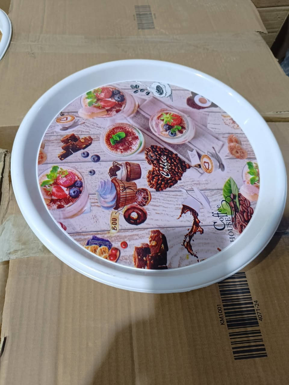 صينيه ميلامين حجم الكبير 38,سانتيم الاصليه تعبائه الكارتون 120قطعه  ب9000الدرزن والتوصيل مجاني داخل الديوانية والجميع محافظات العراق  اقل طلب 10درزن اتصال ع الرقم ***********تجهيز المجمعات والمولات والمحلات   كميات  البيع
