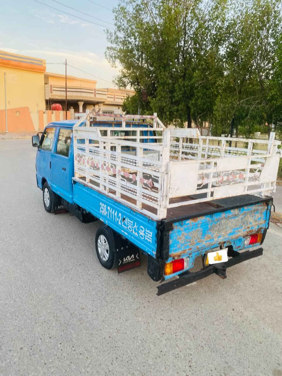 للبيع كيا   94  رقم بابل شرط التحويل كير محرك جديد محرك 2700  تخم تاير جديد حداديه جديده ورك جديد كهربايات شغاله  السعر 45.  بيها مجال مكان واسط رقم الهاتف ***********/***********
