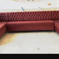 طقم ديوان ١٢ مقعد • قنفه ثلاثيه • الرمادي