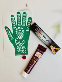 حناء أصيل • أسود وأحمر • نقوش واضحة