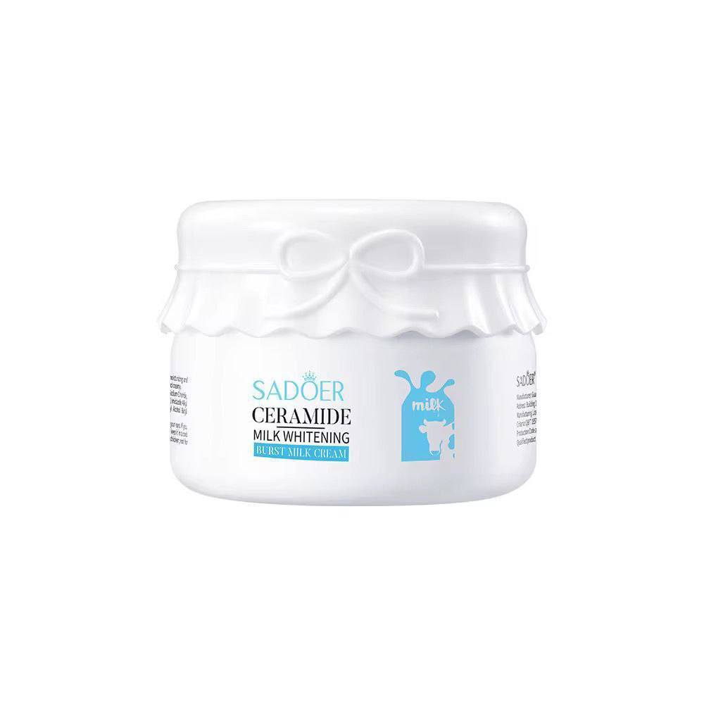 كريم SADOER Ceramide Milk Whitening Burst Milk Cream. 
يحتوي على السيراميد ومستخلص الحليب لتوفير الترطيب والتغذية للبشرة.
يهدف إلى تفتيح البشرة وتقليل ظهور البقع الداكنة وتوحيد لون البشرة.
يأتي بتركيبة خفيفة وسريعة  الامتصاص

قطعة / 12


**إذا كنت صاحب هذا الإعلان وتريد حذفه لأي سبب، رجاءا أرسل رسالة إلى الدعم الفني**