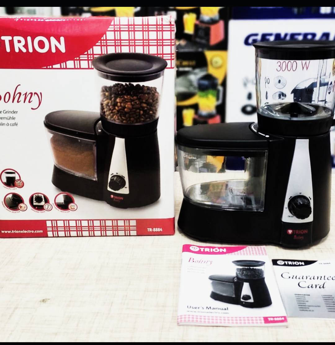 Trion Bohny Coffee Grinder (Model Tr-8884)
أفضل طاحونة قهوة
تطحن القهوة بأفضل شكل 18 نوع، وجميع أنواعها من الخشنة إلى الناعمة، من كوب واحد إلى 14 كوبًا..
جديدة /  55 الف مع توصیل.


**إذا كنت صاحب هذا الإعلان وتريد حذفه لأي سبب، رجاءا أرسل رسالة إلى الدعم الفني**