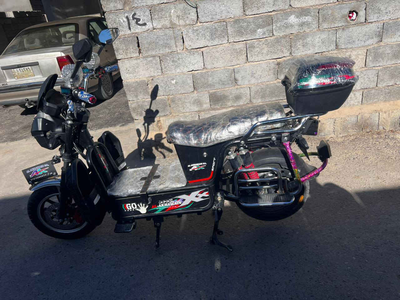 للبيع دراجه شحن 6 باتري نضافه فول موديل 25 بصمه تشغيل عن بعد جهاز إنذار مانع للسرقه  البطاريات فول عالفحص السعر 650اوبي مجال ***********🫡🫡
