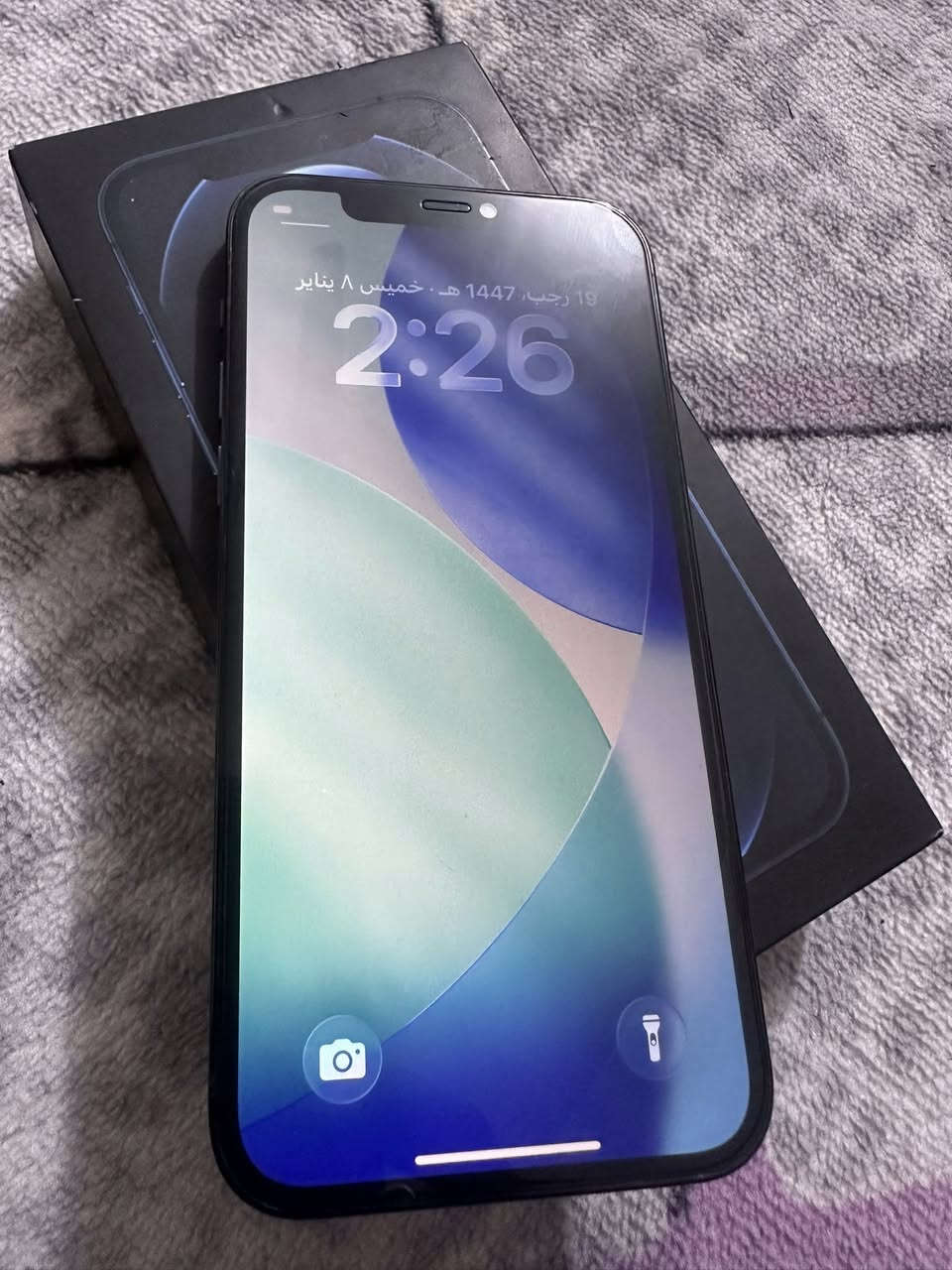 ايفون 12 برو فقط
ذاكره ⚡️ 128 
بطارية 🔋 79
نظافه 🤩 100 
ملحقات كامله 
الجهاز كلشي على البلاد
شرط الفحص والضمان 
السعر 375 $ 

***********
