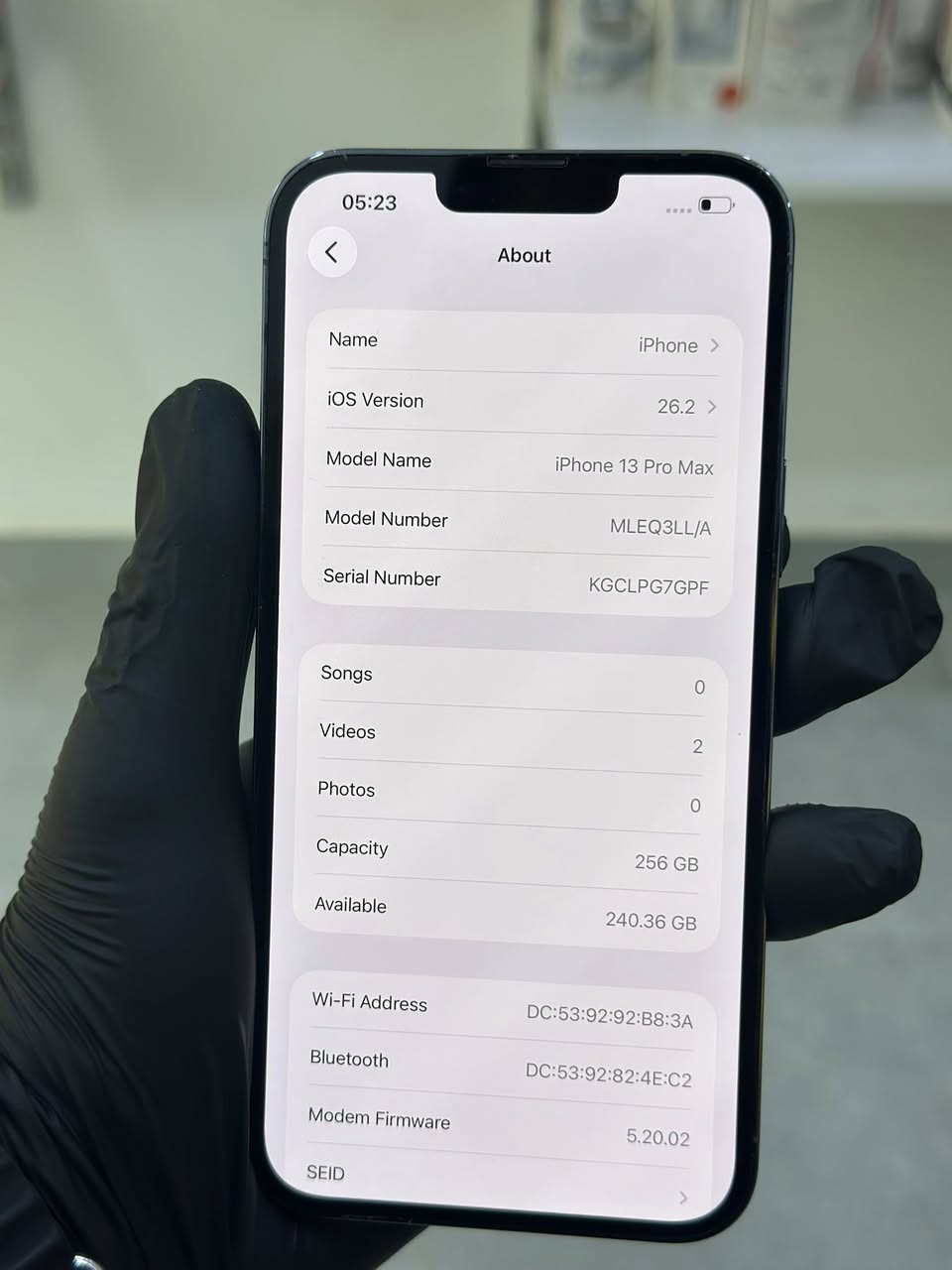 ايفون 13 pro max
اللون بحري 🩵

الذاكره :256

بطاريه :86 / بلاديه 

جهاز نظافه 100%

اخو الجديد زلغ واحد مابي 

وتر بروف /نورمال بلحاسبه 

السعر 750 الف قفل من الاخير 

 ضمان 5 ايام🔴🔴🔴

***********

***********
