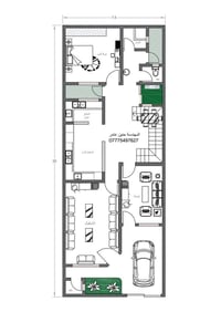 ⭕ احد أعمالي #تصميم خارطة منزل ب مساحه ١٥٠م² بواجهه ٧.٥م ونزال ٢٠م   _...