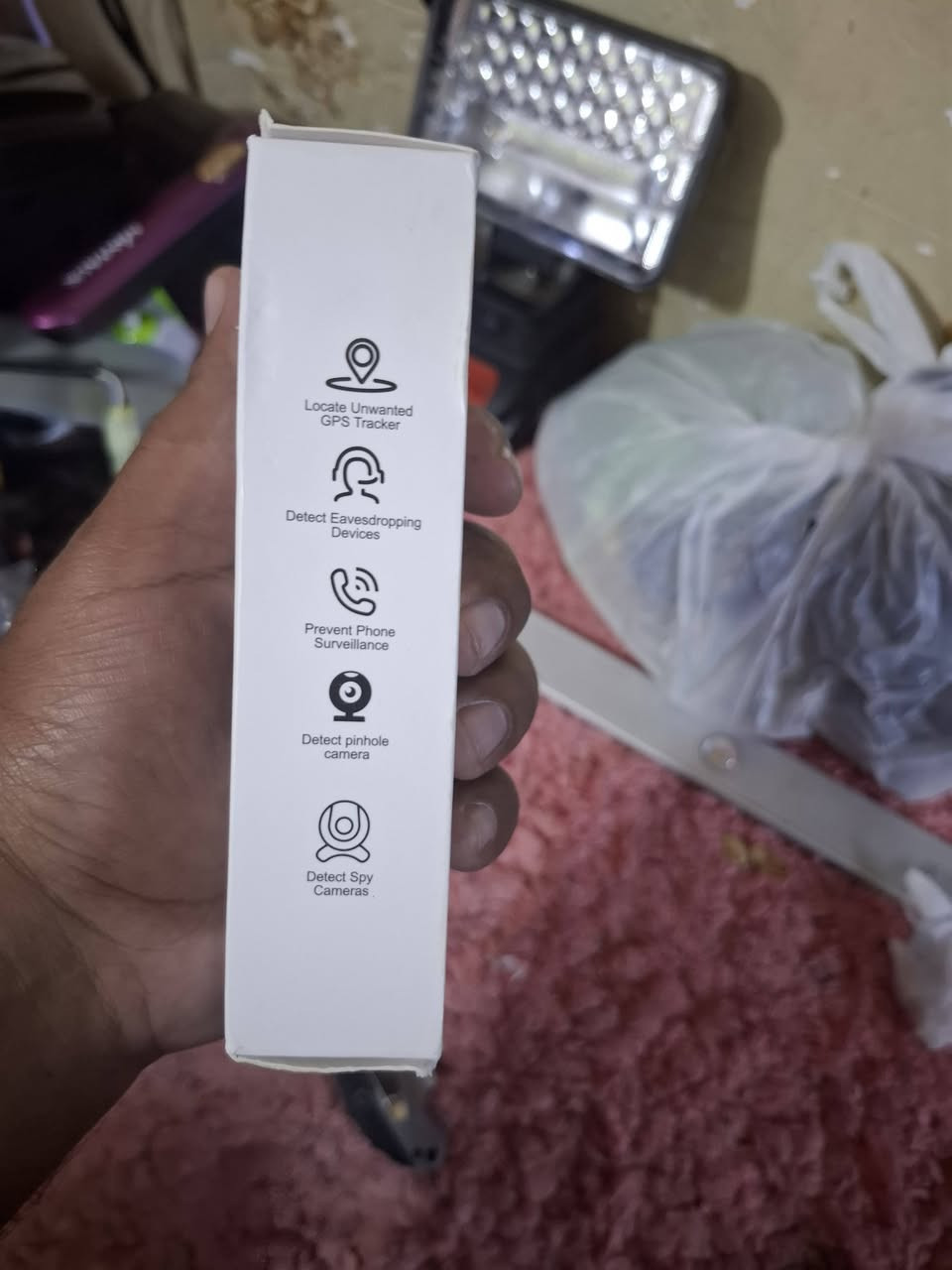 جهاز كاشف كامرات وجي بي اس ومايك سري جديد غير مستعمل لي يفيده ينطي سعر وياخذه


**إذا كنت صاحب هذا الإعلان وتريد حذفه لأي سبب، رجاءا أرسل رسالة إلى الدعم الفني**